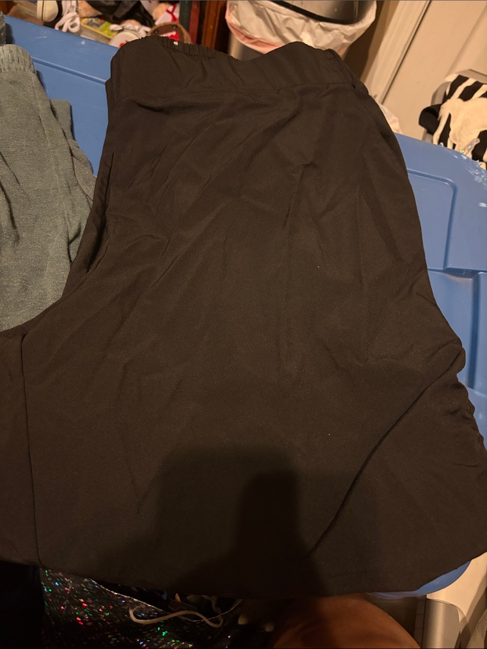 Women’s zelos Black Elastic-Waist Pants joggers